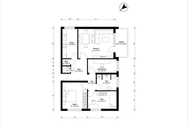 Prodej bytu 3+kk 82 m², Olfen Prodej bytu 3+kk 82 m², Olfen