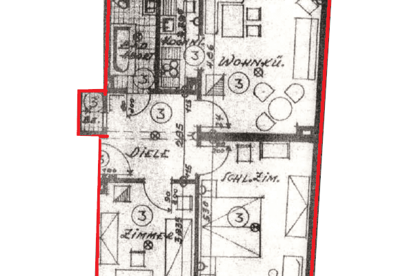 Pronájem bytu 3+kk 70 m², Oberstraße 149, Bochum Pronájem bytu 3+kk 70 m², Oberstraße 149, Bochum