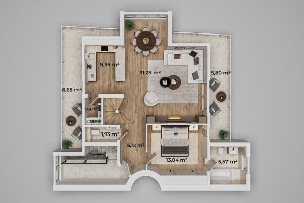 Pronájem bytu 4+1 120 m², Rheinstetten Pronájem bytu 4+1 120 m², Rheinstetten