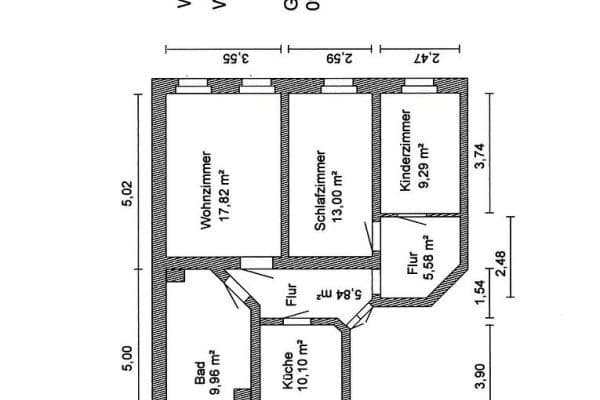Pronájem bytu 3+1 74 m², Gutenbergstr. 32, Chemnitz, Sasko Pronájem bytu 3+1 74 m², Gutenbergstr. 32, Chemnitz, Sasko
