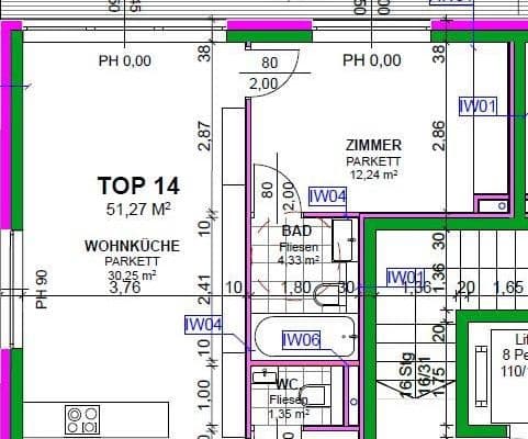 Pronájem bytu 2+1 52 m², Heiligenstädter Straße 395a, Wien, Wien Pronájem bytu 2+1 52 m², Heiligenstädter Straße 395a, Wien, Wien