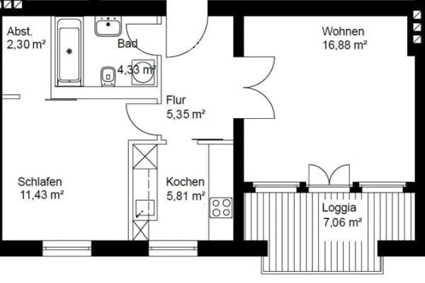 Pronájem bytu 2+1 50 m², Wilhelm-Raabe-Straße 8, Magdeburg, Sasko-Anhaltsko Pronájem bytu 2+1 50 m², Wilhelm-Raabe-Straße 8, Magdeburg, Sasko-Anhaltsko