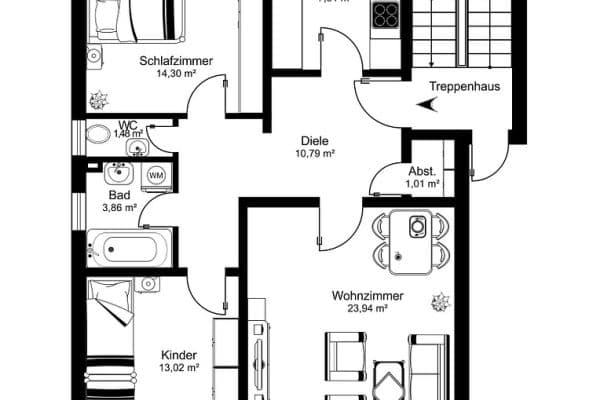 Prodej bytu 3+1 79 m², Seebachmarter 6, Hallstadt Prodej bytu 3+1 79 m², Seebachmarter 6, Hallstadt
