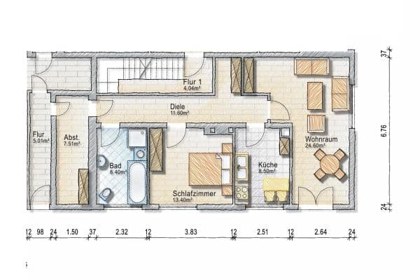 Pronájem bytu 2+1 74 m², Kelkheim Pronájem bytu 2+1 74 m², Kelkheim