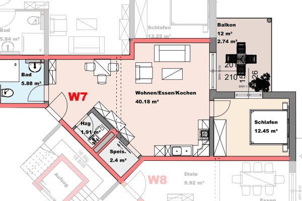 Pronájem bytu 2+1 65 m², Perlengasse 14, Kastellaun Pronájem bytu 2+1 65 m², Perlengasse 14, Kastellaun