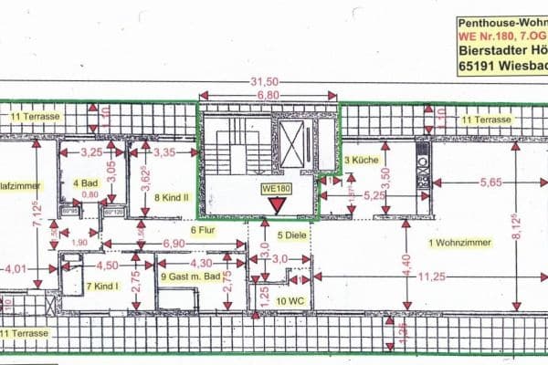 Pronájem bytu 5+1 234 m², Bierstädter Höhe 68, Wiesbaden Pronájem bytu 5+1 234 m², Bierstädter Höhe 68, Wiesbaden