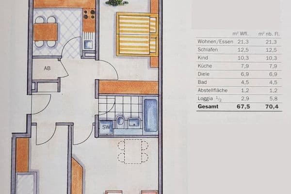 Pronájem bytu 3+1 68 m², Wollgrasweg 2, Schöneiche bei Berlin Pronájem bytu 3+1 68 m², Wollgrasweg 2, Schöneiche bei Berlin