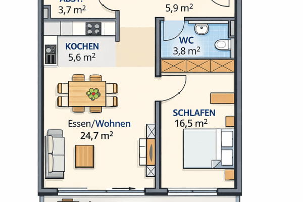 Prodej bytu 3+1 98 m², Ginsterweg 7, Wildberg Prodej bytu 3+1 98 m², Ginsterweg 7, Wildberg