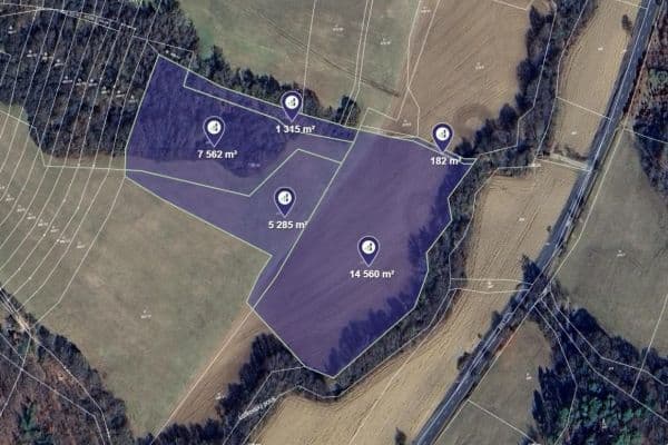 Prodej pozemku 21.297 m², Ludkovice Prodej pozemku 21.297 m², Ludkovice