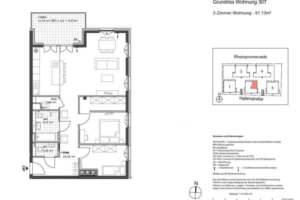 Pronájem bytu 3+1 92 m², Hafenstraße 27, Bingen am Rhein Pronájem bytu 3+1 92 m², Hafenstraße 27, Bingen am Rhein