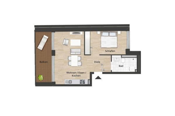 Pronájem bytu 2+1 55 m², Lorenz-Krapp-Straße, Bamberg, Bavorsko Pronájem bytu 2+1 55 m², Lorenz-Krapp-Straße, Bamberg, Bavorsko