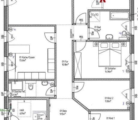 Pronájem bytu 4+kk 133 m², Petershagen Pronájem bytu 4+kk 133 m², Petershagen