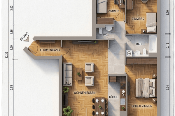 Prodej bytu 4+1 94 m², Frechen Prodej bytu 4+1 94 m², Frechen