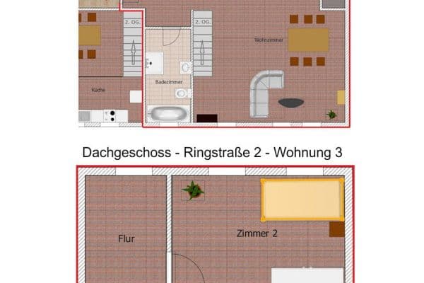 Pronájem bytu 4+1 142 m², Ringstraße 2, Radenbeck Pronájem bytu 4+1 142 m², Ringstraße 2, Radenbeck