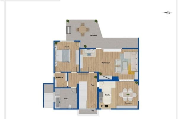 Pronájem bytu 3+kk 105 m², Goethestraße, Langgöns Pronájem bytu 3+kk 105 m², Goethestraße, Langgöns