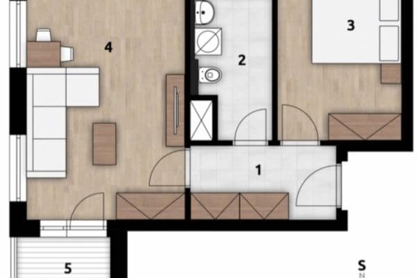 Prodej bytu 2+kk 45 m², U Továren, Praha Prodej bytu 2+kk 45 m², U Továren, Praha