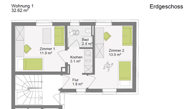 Pronájem bytu 2+1 35 m², Dossenheim Pronájem bytu 2+1 35 m², Dossenheim