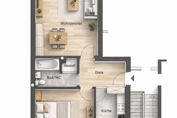Pronájem bytu 2+1 64 m², An der Retloh 9, Quickborn Pronájem bytu 2+1 64 m², An der Retloh 9, Quickborn
