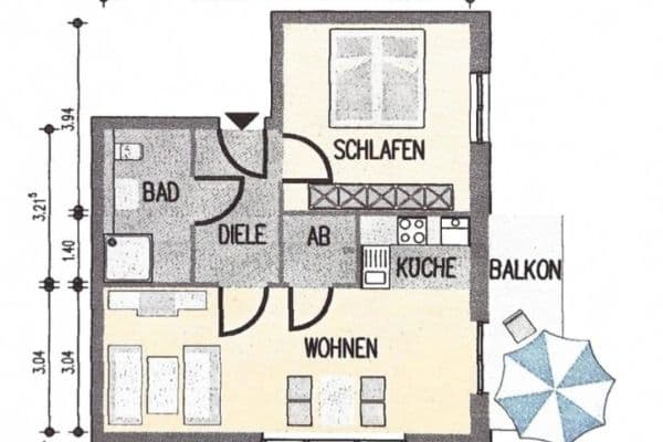 Pronájem bytu 2+1 58 m², Hospitalstraße 12, Schwalmtal Pronájem bytu 2+1 58 m², Hospitalstraße 12, Schwalmtal