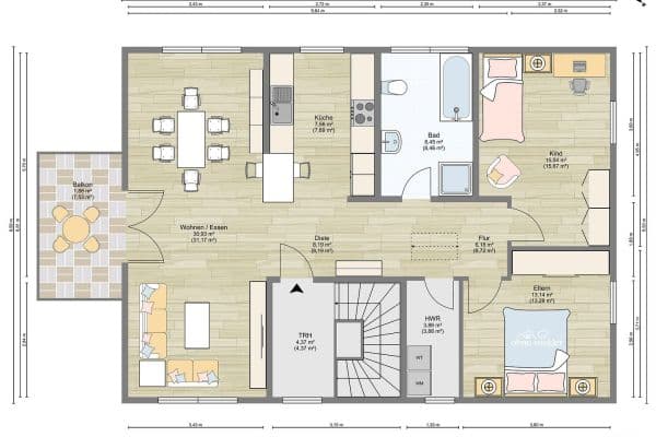 Pronájem bytu 3+1 96 m², Hennigsdorf Pronájem bytu 3+1 96 m², Hennigsdorf