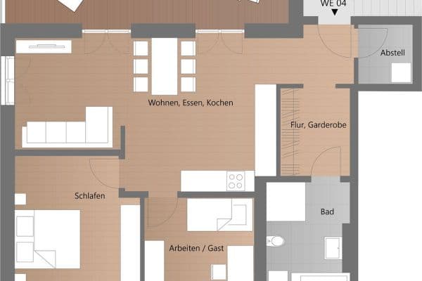 Pronájem bytu 3+1 92 m², Neunkirchen-Seelscheid Pronájem bytu 3+1 92 m², Neunkirchen-Seelscheid