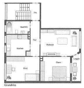 Pronájem bytu 3+1 72 m², Rotdornweg 14, Glinde Pronájem bytu 3+1 72 m², Rotdornweg 14, Glinde