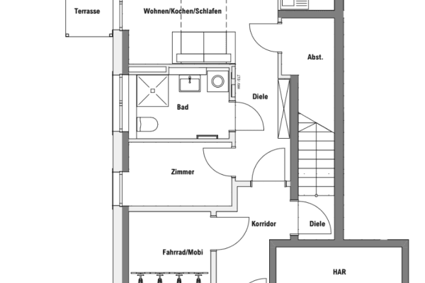 Pronájem bytu 2+1 41 m², Tempelhofer Str. 8, Zossen, Braniborsko Pronájem bytu 2+1 41 m², Tempelhofer Str. 8, Zossen, Braniborsko