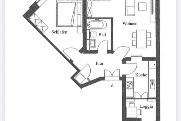Pronájem bytu 2+1 58 m², Engelsdorfer Straße, Leipzig, Sasko Pronájem bytu 2+1 58 m², Engelsdorfer Straße, Leipzig, Sasko