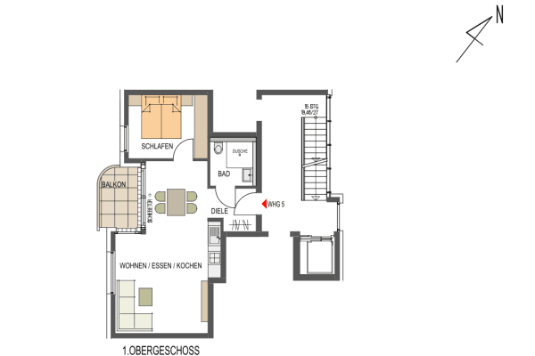 Pronájem bytu 2+1 51 m², Gerlingen Pronájem bytu 2+1 51 m², Gerlingen