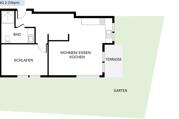 Pronájem bytu 2+1 59 m², Bergisch Gladbach Pronájem bytu 2+1 59 m², Bergisch Gladbach