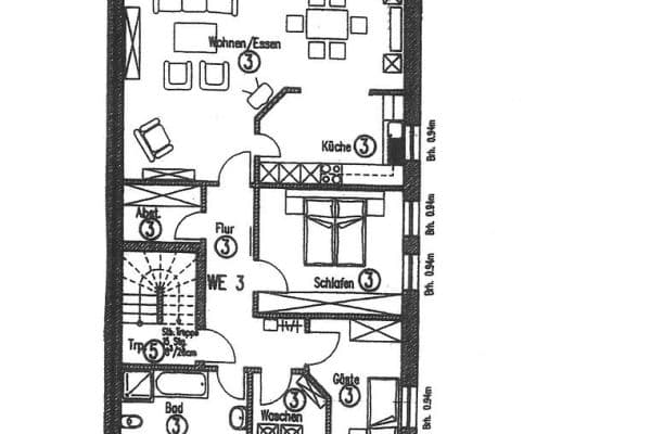 Pronájem bytu 3+1 102 m², Krögers Kamp 31, Stadtlohn Pronájem bytu 3+1 102 m², Krögers Kamp 31, Stadtlohn