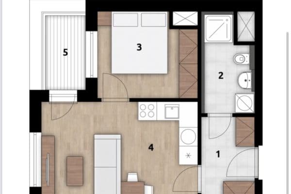 Prodej bytu 2+kk 37 m², U Továren, Praha Prodej bytu 2+kk 37 m², U Továren, Praha
