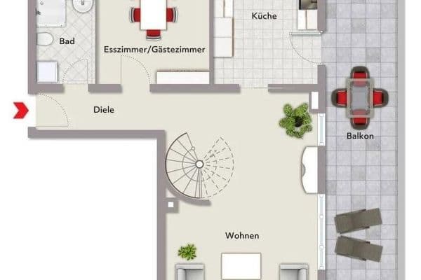 Pronájem bytu 3+kk 115 m², Bachstraße 37, Rheinstetten-Mörsch Pronájem bytu 3+kk 115 m², Bachstraße 37, Rheinstetten-Mörsch