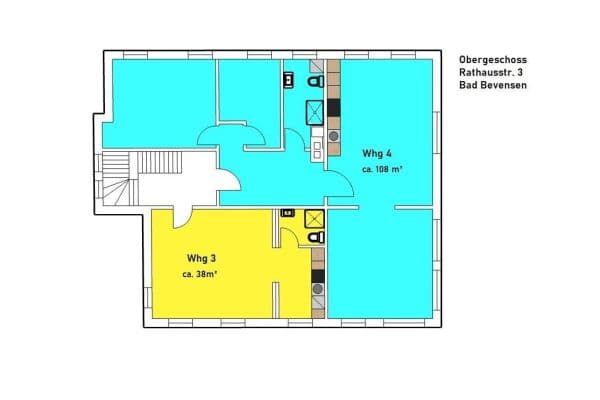 Pronájem bytu 3+1 108 m², Rathausstr. 3, Bad Bevensen, Dolní Sasko Pronájem bytu 3+1 108 m², Rathausstr. 3, Bad Bevensen, Dolní Sasko