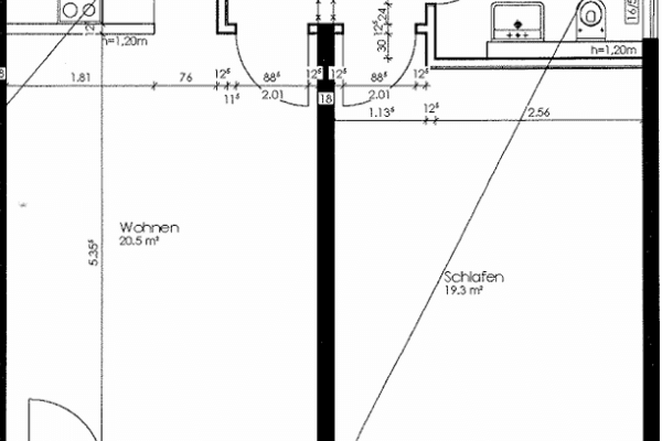 Pronájem bytu 2+1 59 m², Servatiusstraße, Köln Pronájem bytu 2+1 59 m², Servatiusstraße, Köln