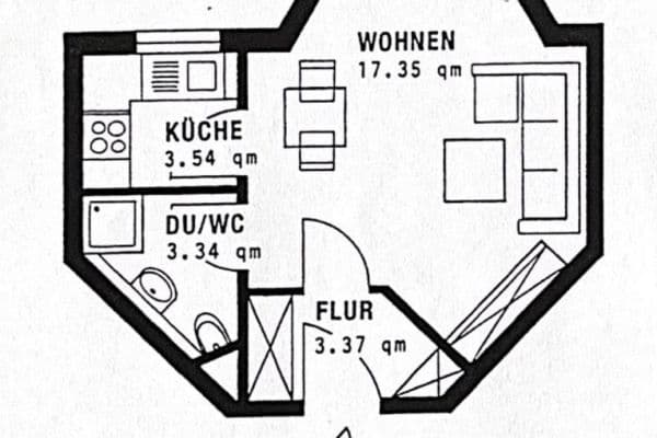 Pronájem bytu 1+1 28 m², Untergruppenbach/Donnbronn Pronájem bytu 1+1 28 m², Untergruppenbach/Donnbronn