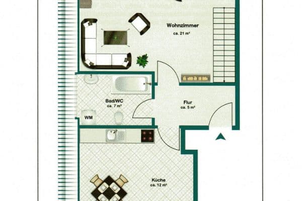 Pronájem bytu 2+1 52 m², Heinrich-Kaps-Str. 2, Leipzig, Sasko Pronájem bytu 2+1 52 m², Heinrich-Kaps-Str. 2, Leipzig, Sasko