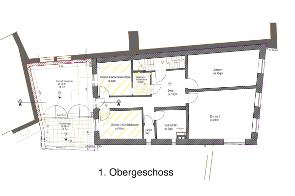 Pronájem bytu 112 m², Predigerberg 14, Augsburg, Bavorsko Pronájem bytu 112 m², Predigerberg 14, Augsburg, Bavorsko