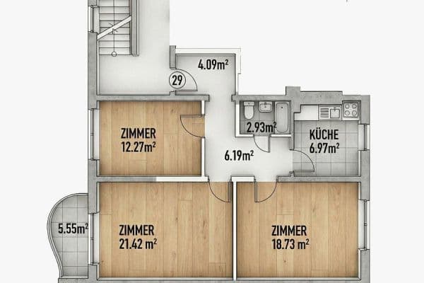 Prodej bytu 3+1 76 m², München OT Altbogenhausen, Bavorsko Prodej bytu 3+1 76 m², München OT Altbogenhausen, Bavorsko