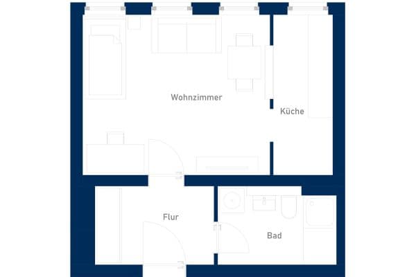 Pronájem bytu 1+1 34 m², Uhlandstraße 8, Heidenau Pronájem bytu 1+1 34 m², Uhlandstraße 8, Heidenau