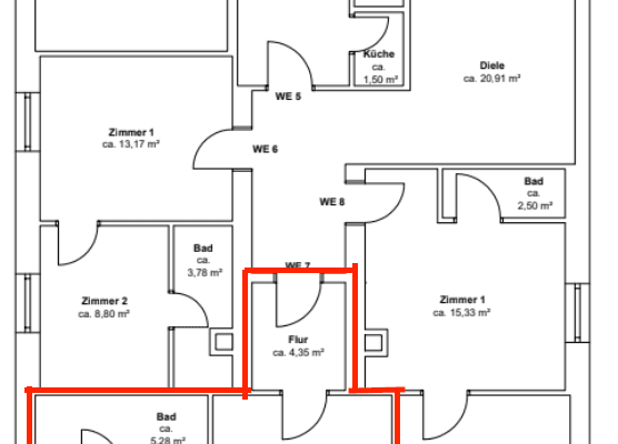 Pronájem bytu 2+1 35 m², Steinhammerstraße 109, Dortmund Pronájem bytu 2+1 35 m², Steinhammerstraße 109, Dortmund