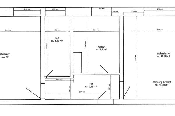 Pronájem bytu 2+1 46 m², Markkleeberg Pronájem bytu 2+1 46 m², Markkleeberg