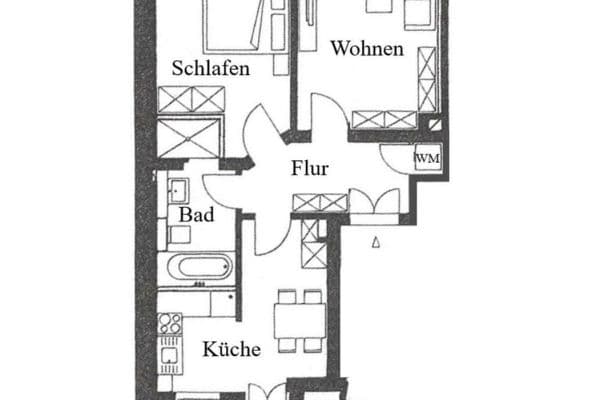 Pronájem bytu 2+1 58 m², Engelsdorfer Straße, Leipzig Pronájem bytu 2+1 58 m², Engelsdorfer Straße, Leipzig