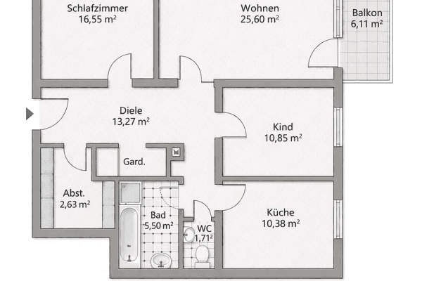 Pronájem bytu 3+1 93 m², Backnang, Bádensko-Württembersko Pronájem bytu 3+1 93 m², Backnang, Bádensko-Württembersko