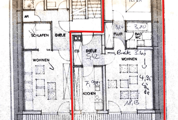 Pronájem bytu 2+1 55 m², Laufamholzstrasse 288, Nürnberg, Bavorsko Pronájem bytu 2+1 55 m², Laufamholzstrasse 288, Nürnberg, Bavorsko