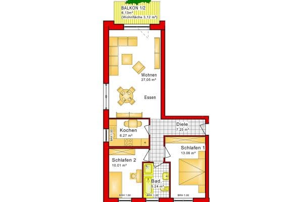 Pronájem bytu 3+kk 72 m², Hühnerheide 105, Dinslaken Pronájem bytu 3+kk 72 m², Hühnerheide 105, Dinslaken