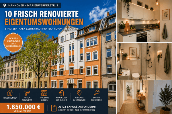 Prodej domu 595 m², pozemek 297 m², Marienwerderstr.3, Hannover Prodej domu 595 m², pozemek 297 m², Marienwerderstr.3, Hannover