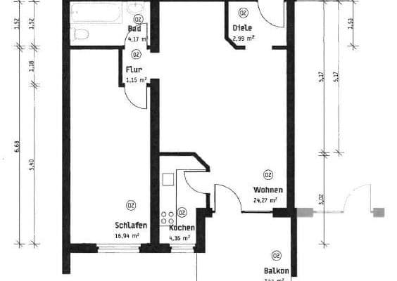 Pronájem bytu 2+1 58 m², Goethestraße 23, Radeberg Pronájem bytu 2+1 58 m², Goethestraße 23, Radeberg