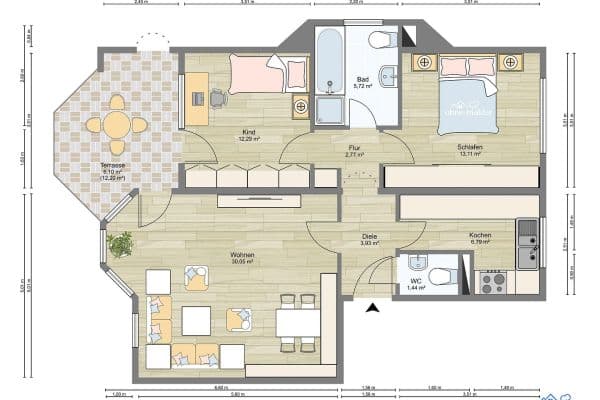 Prodej bytu 3+1 80 m², Alemannenstraße 19, Pforzheim Prodej bytu 3+1 80 m², Alemannenstraße 19, Pforzheim