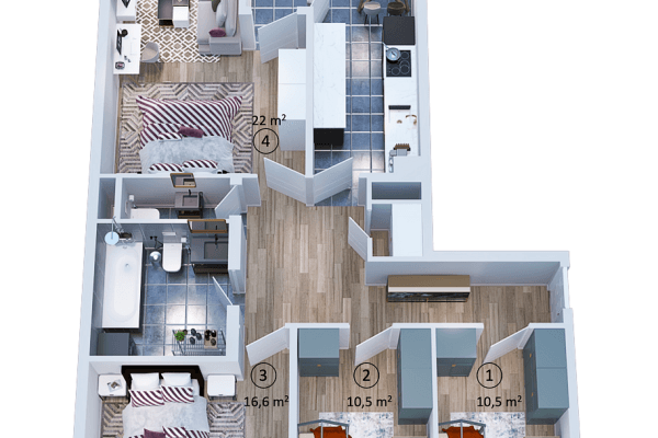 Pronájem bytu 11 m², Ludwigstraße 26, Offenbach Pronájem bytu 11 m², Ludwigstraße 26, Offenbach